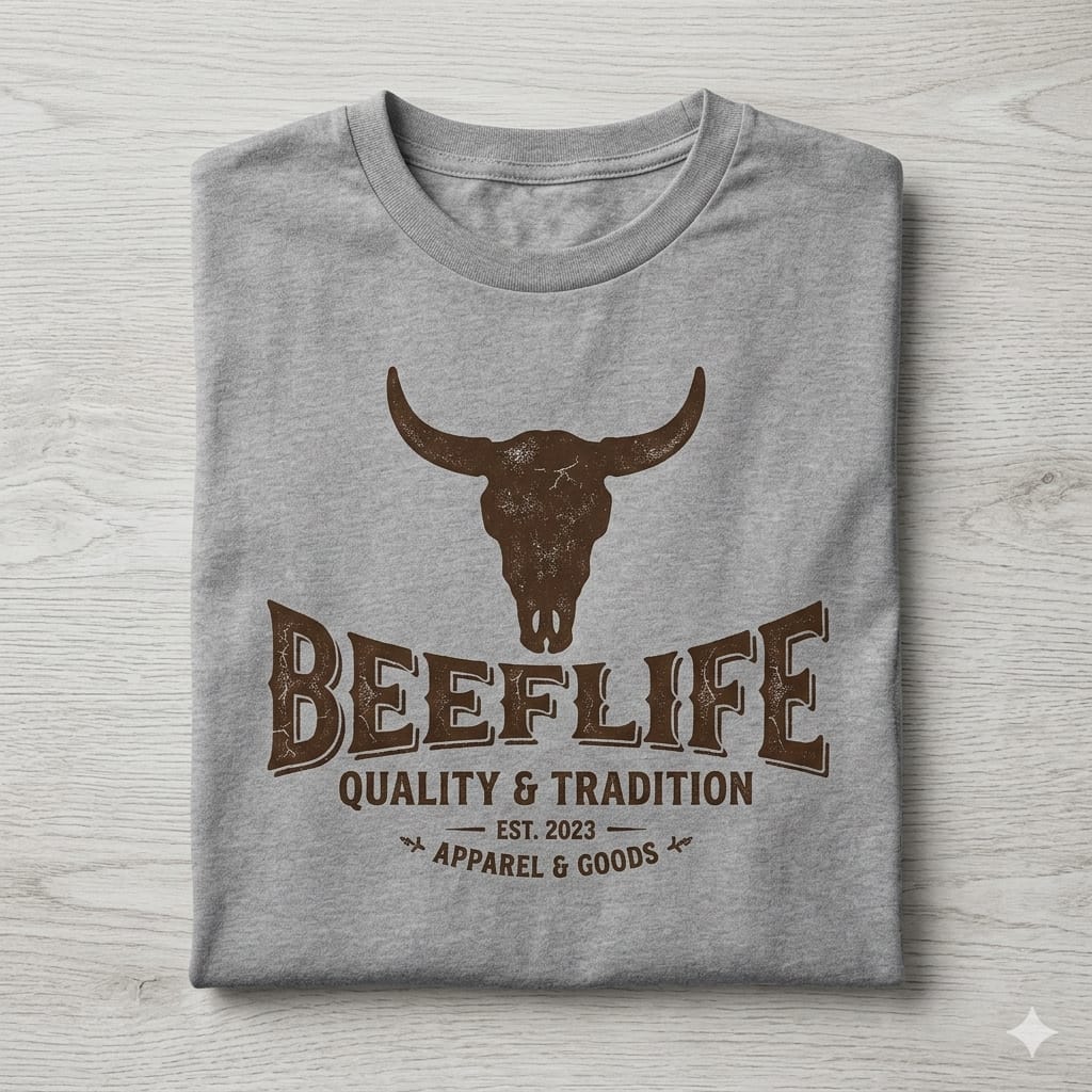 BEEFLIFE ash logo tee